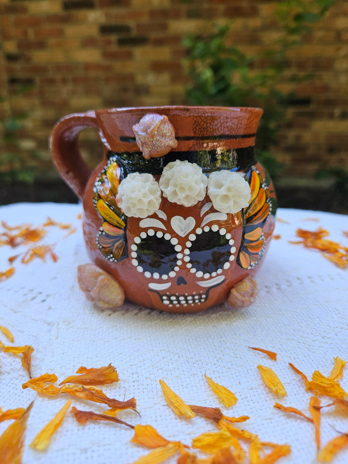 Jarrito de Barro con Pan de Muerto